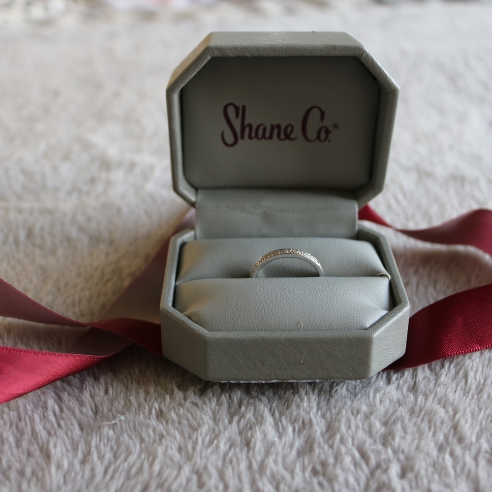 Shane Co. Pave Set Wedding Band White Gold